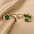 Emerald Ring Set (Gold)