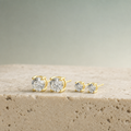Classic Solitaire Stud Earrings (Gold)