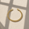 Flat Cuban Link Bracelet (Gold)