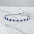 Sapphire Slider Tennis Bracelet (Silver)