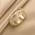 Hawaiian Engraved Wide Band (Gold)