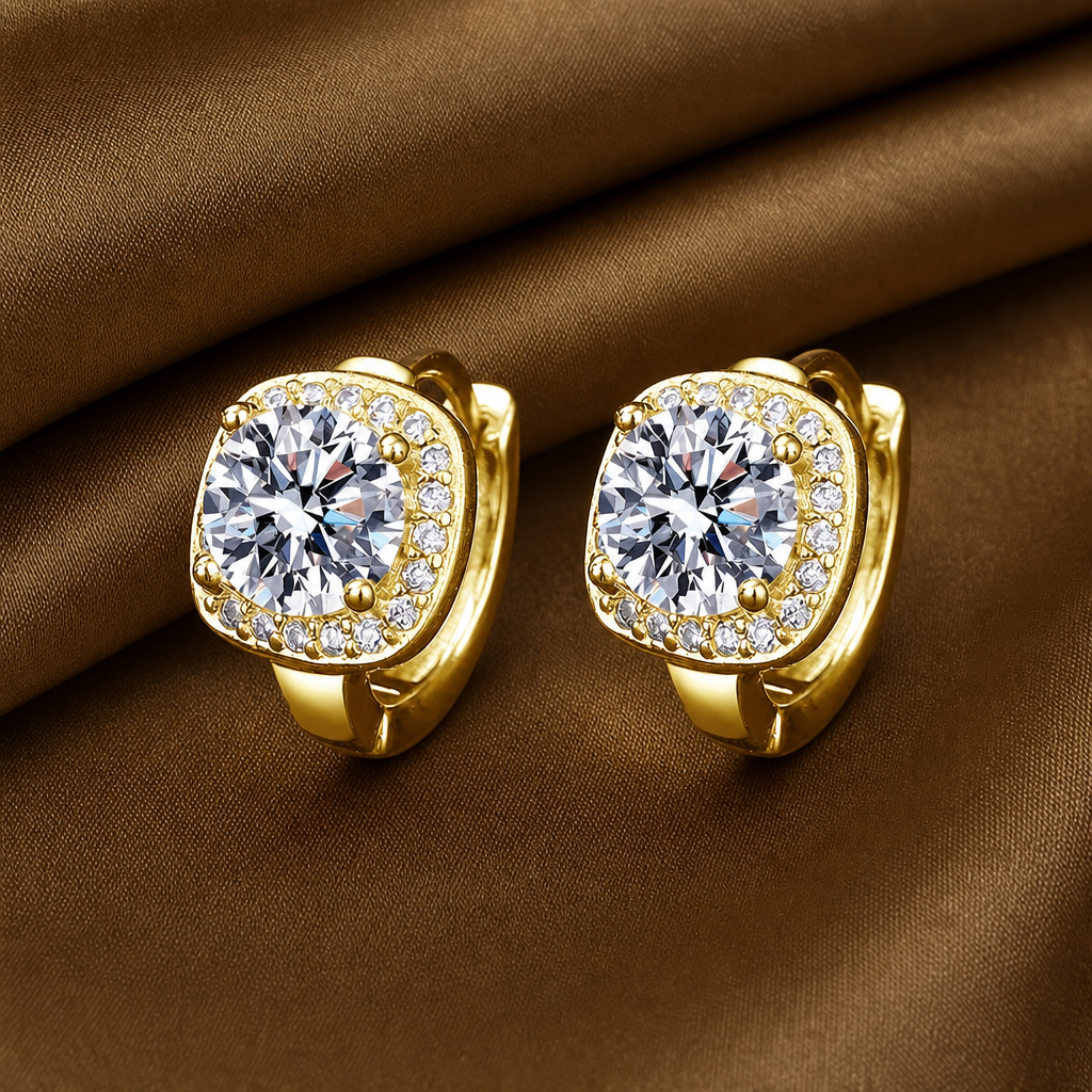 Cushion Halo Huggies (Gold)