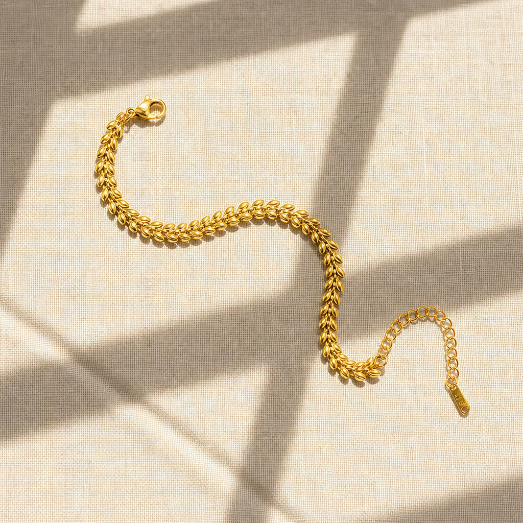 Wheat Chain Bracelet (Gold)