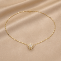 Cube Pendant Necklace (Gold)