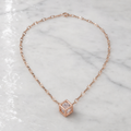 Cube Pendant Necklace (Rose Gold)