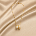 Double Roundel Pendant Necklace (Gold)