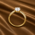 Twisted Shank Solitaire Ring (Gold)