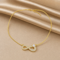 Infinity Heart Pavé Necklace (Gold)