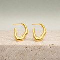 Organic Molten C-Hoops (Gold)