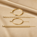 Four Piece Bangle Stack (Gold)